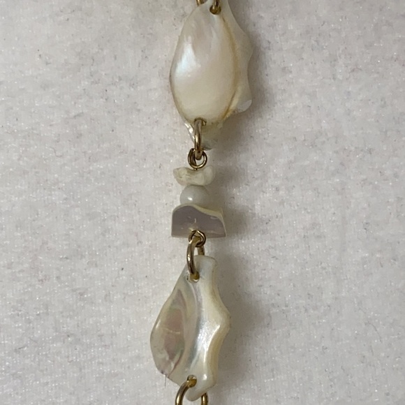 Iridescent Seashell Beach Party Summer Long Necklace Vintage - Picture 14 of 16